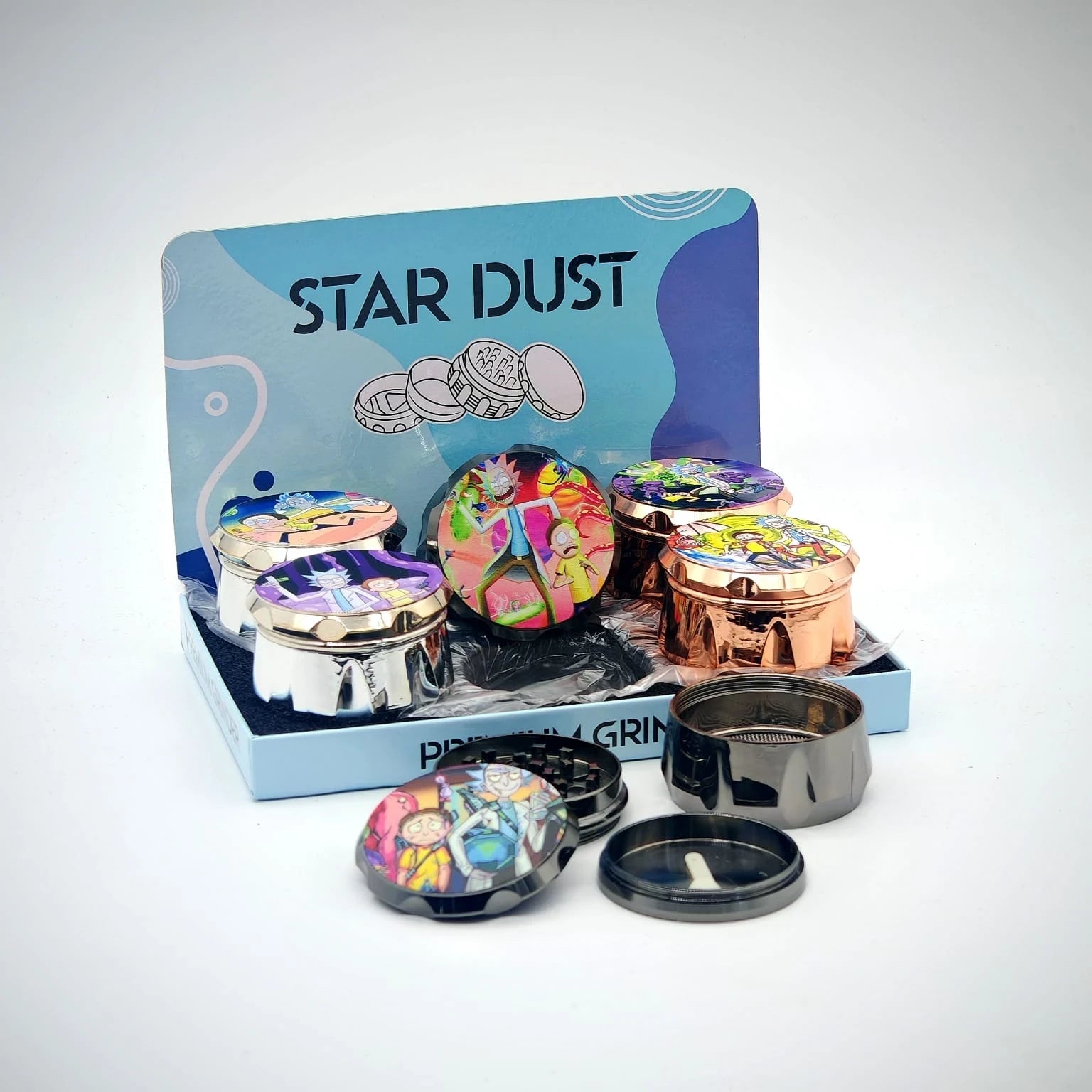 PREMIUM GRINDER 63MM 4PT SD-127 RICKMORTY ASST DESIGN