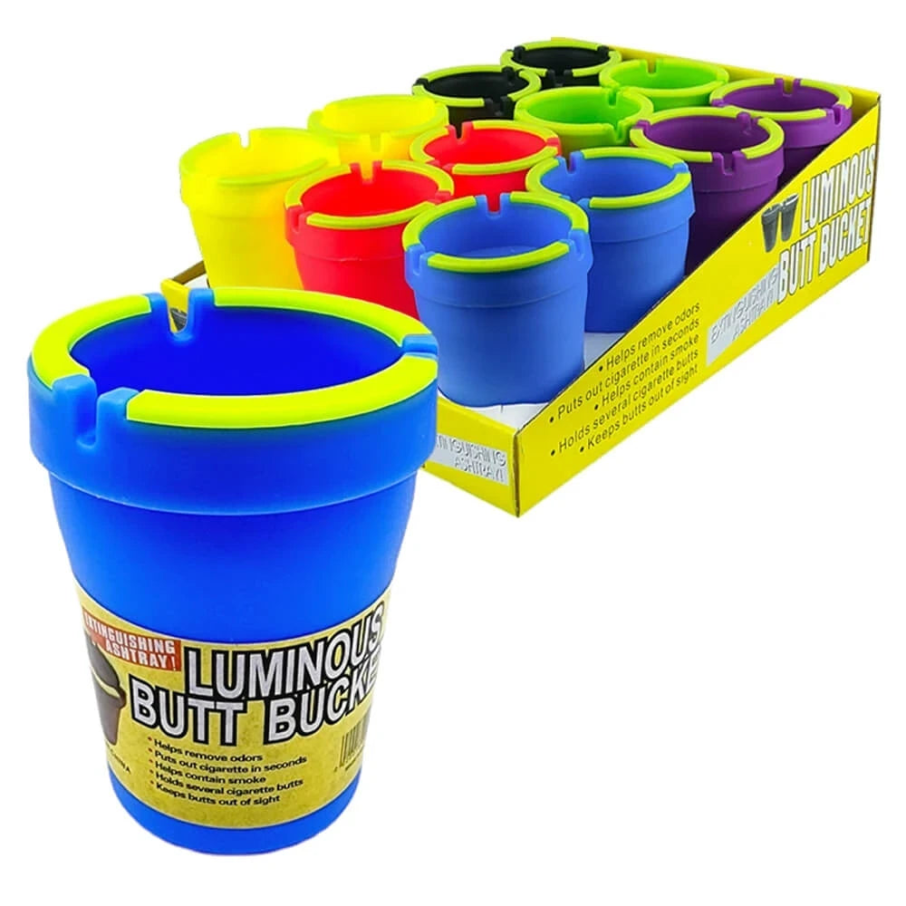 BUTT BUCKET ASHTRAY GLOW IN DARK 12/DISPLAY