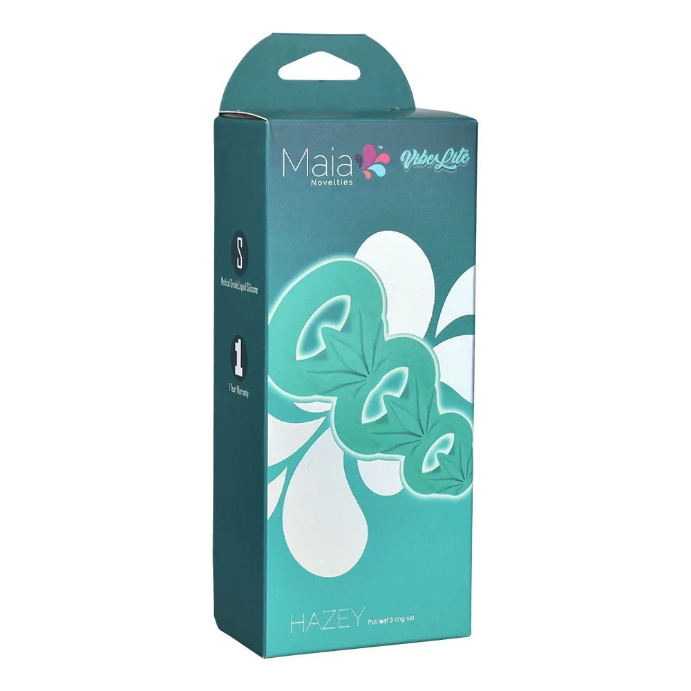 MAIA HAZEY ADULT TOY POT LEAF 3 SILICONE RING