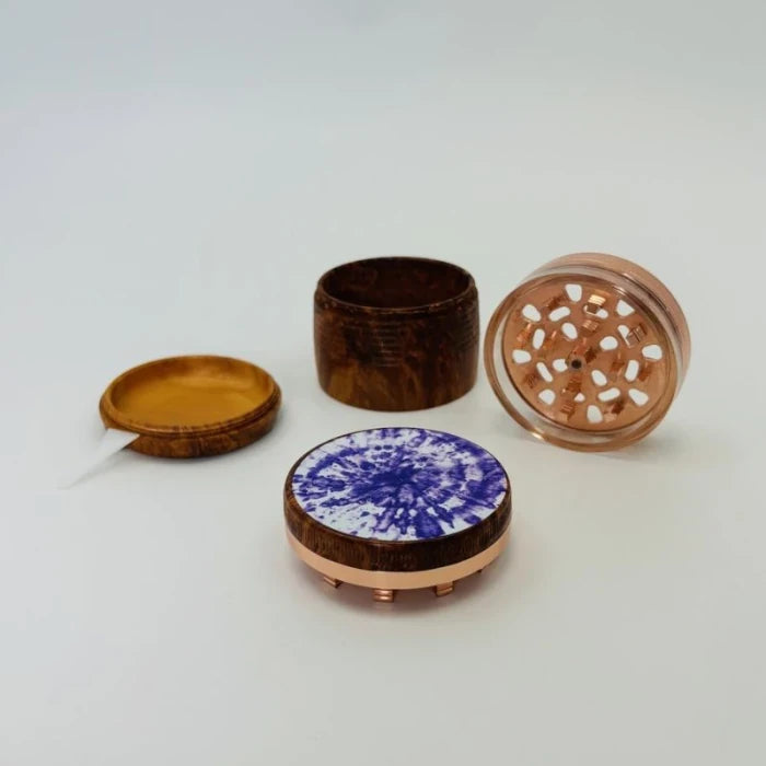 PREMIUM GRINDER WOOD W/THIE DYE ON TOP 63MM 4 PT SD-123D