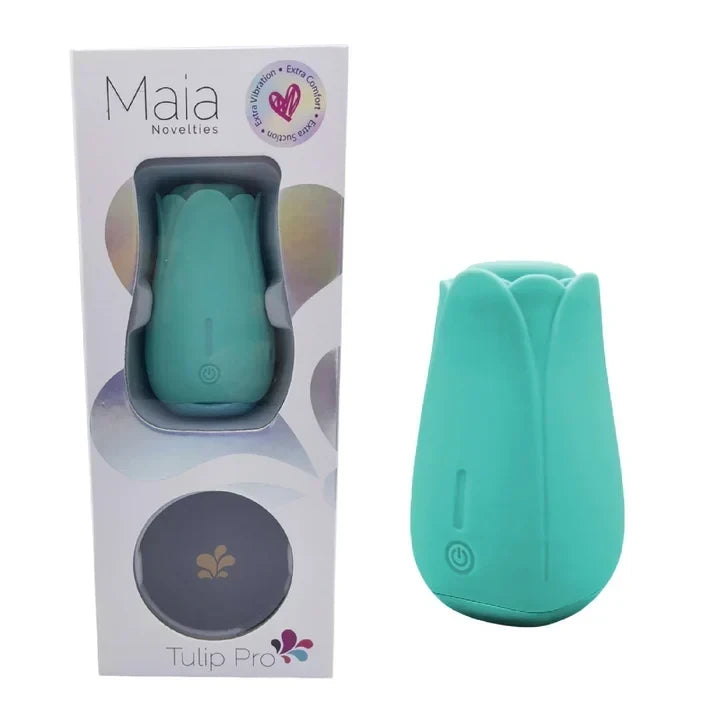 MAIA TULIP PRO ADULT TOY SUCTION TOY TEAL BLUE