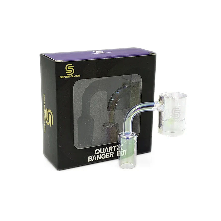 SENSE GLASS BANGER QUARTZ KIT 2 RAINBOW FLAT TOP 19mm M 95120