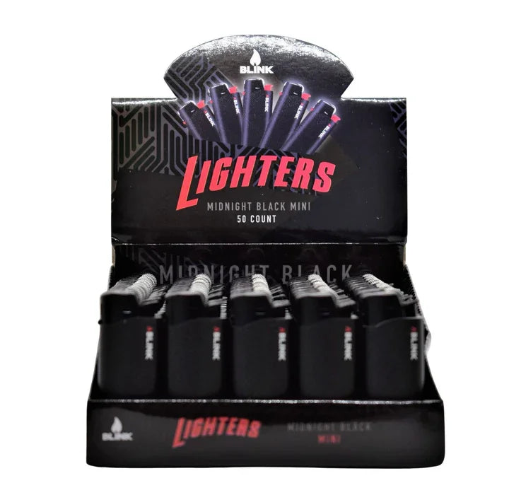 BLINK MINI N-1 LIGHTER DISPLAY 50CT- MIDNIGHT SERIES BLACK