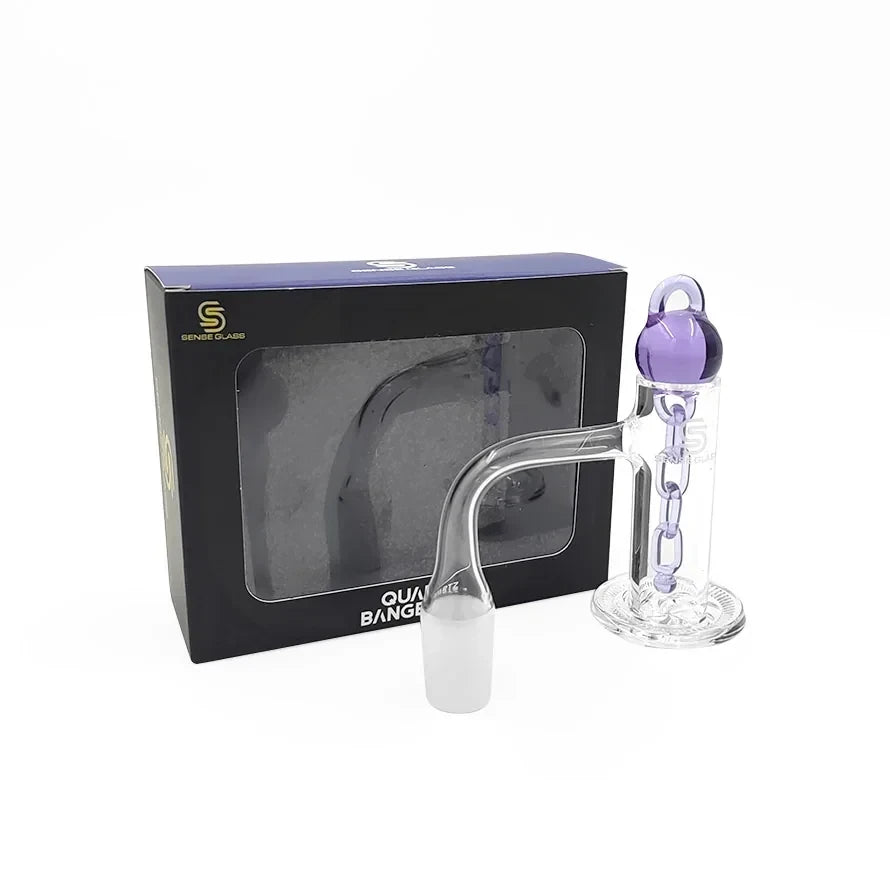 SENSE GLASS QUARTZ BANGERW/LONG ROPE 19mm MALE 90ø KIT 9