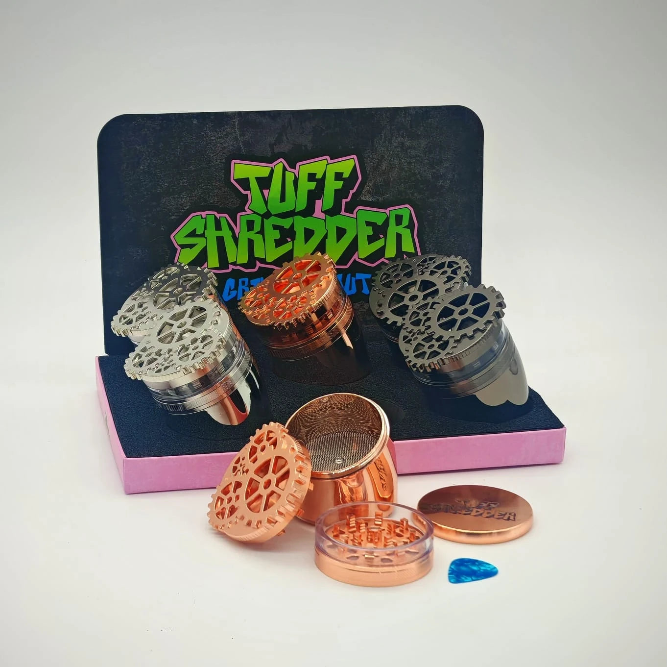 TUFF SHREDDER GRINDER 63MM 4PT TS10013 ASST COLORS