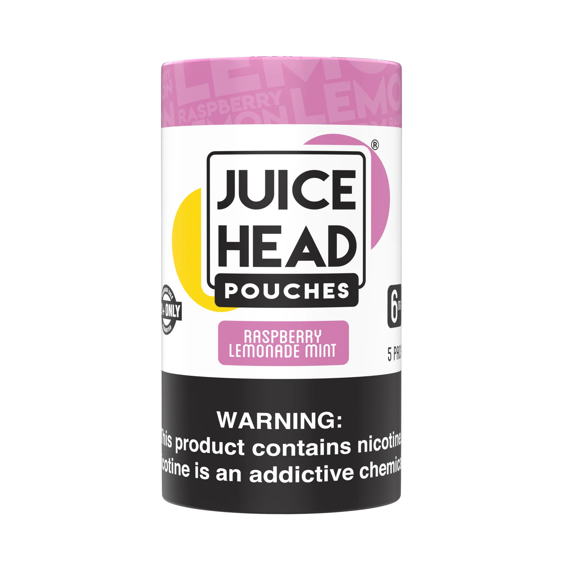 JUICE HEAD POUCHES 6mg 5/Pk RASPBERRY LEMONADE MINT