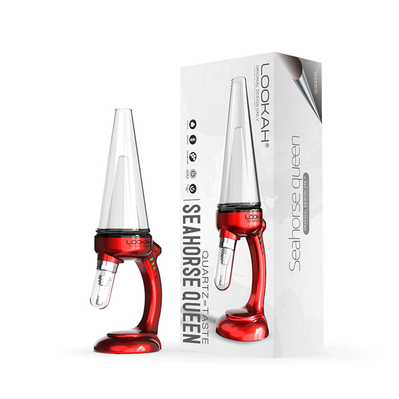 LOOKAH SEAHORSE QUEEN E-NECTAR COLLECTOR BUBBLER KIT RED