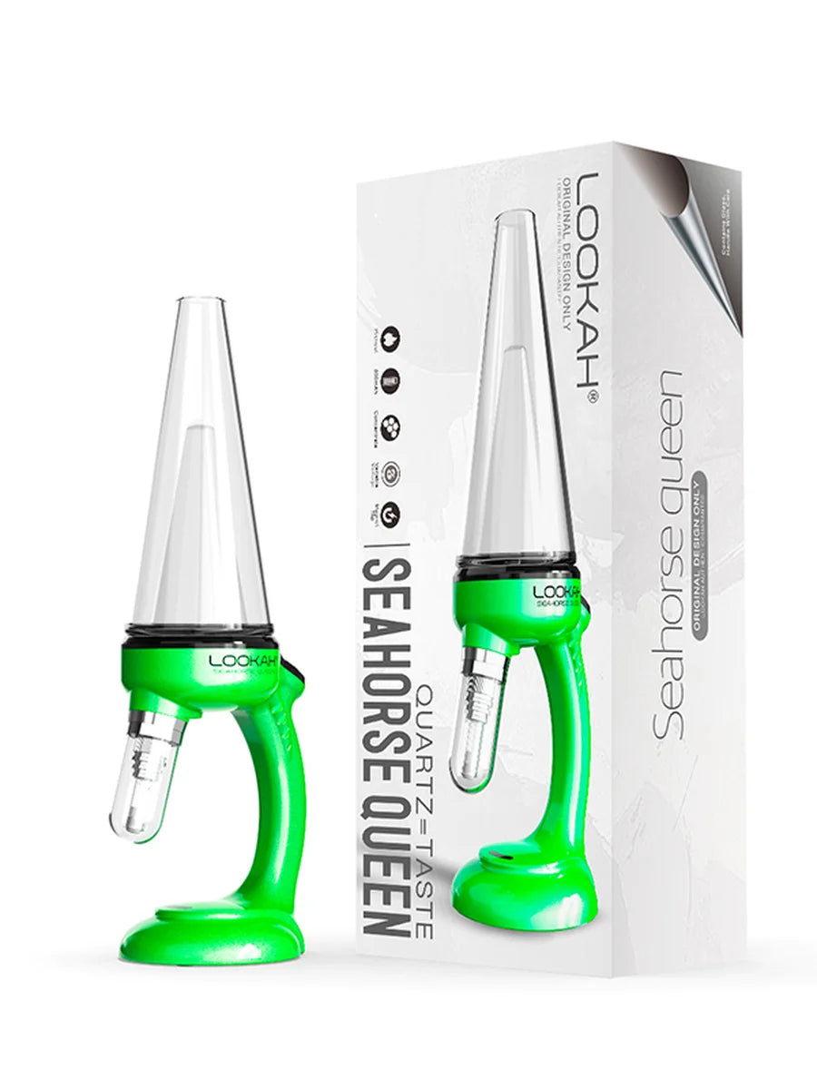 LOOKAH SEAHORSE QUEEN E-NECTAR COLLECTOR BUBBLER KIT NEON GREEN