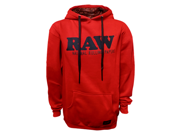 RAW HOODIE RED 100% COTTON MEDIUM