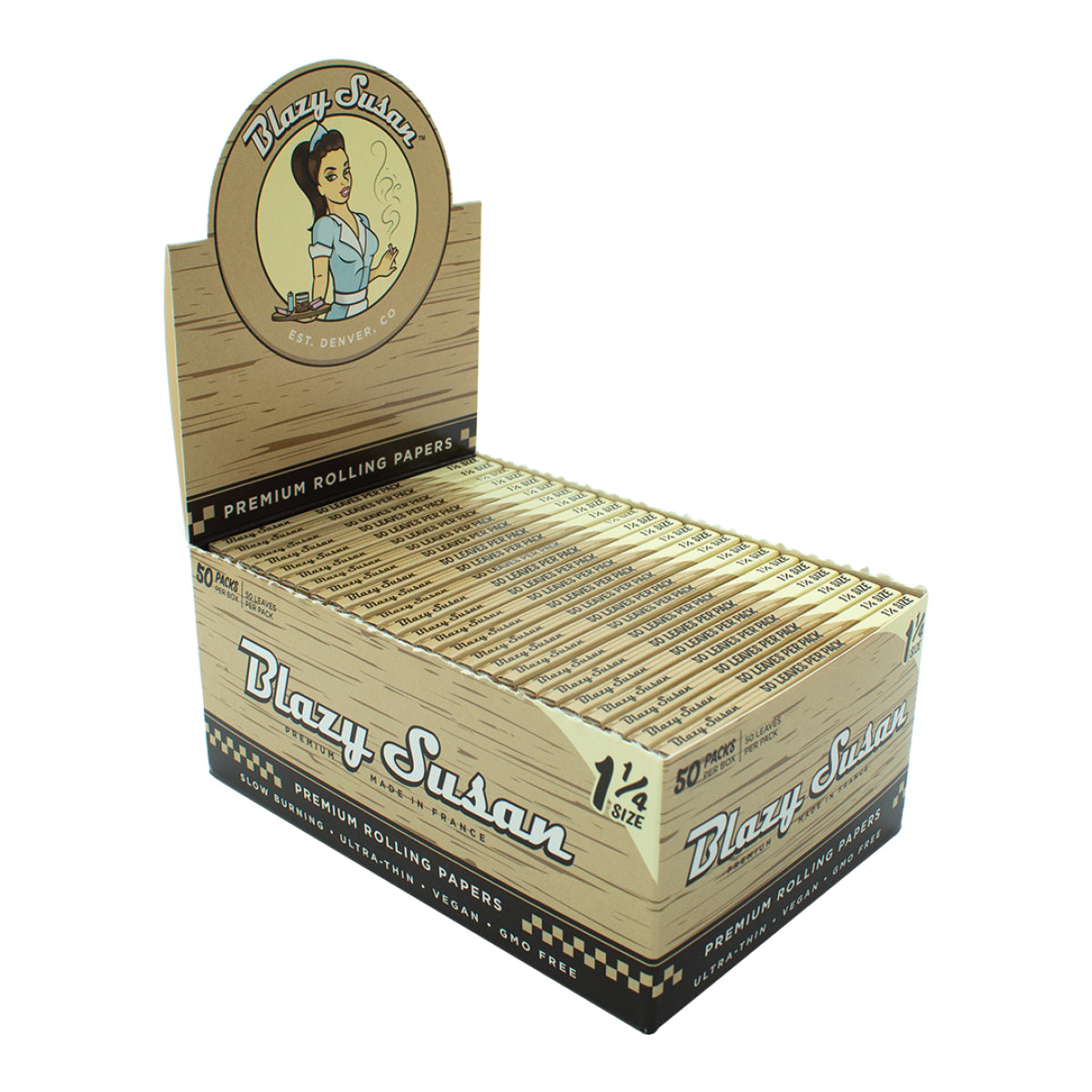 BLAZY SUSAN ROLLING PAPER 1 1/4 50PC/BOX PREMIUM