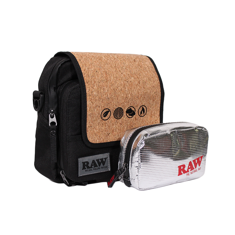 RAW X ROLLING PAPERS DAY BAG W/CORK TOP & FOIL POUCH 92067
