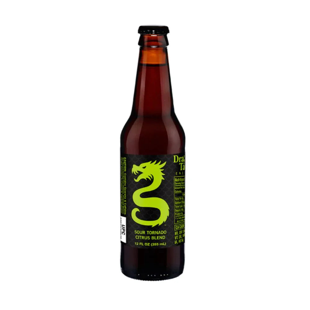 EXOTIC ENERGY DRINK DRAGON TAIL 12oz. BOTTLE SOUR TORNADO CITRUS ENERGY DRINK