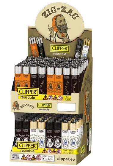 CLIPPER LIGHTERS CP11 ZIGZAG 96CT DISPLAY COLLECTIONS