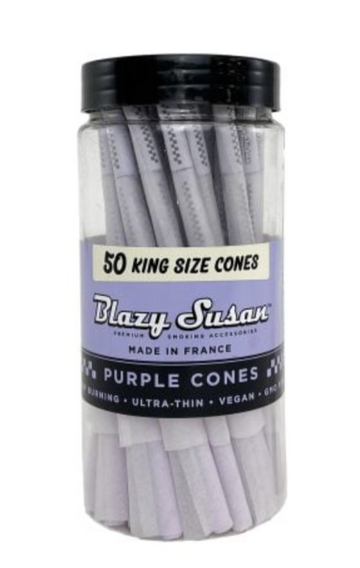 BLAZY SUSAN KS PRE ROLLED CONES 50/JAR PURPLE