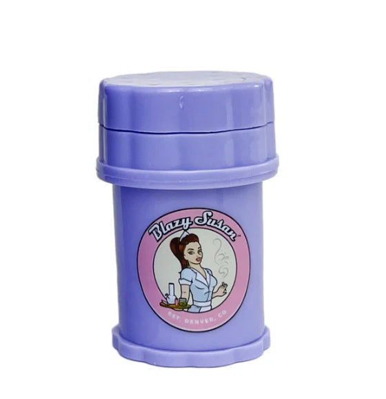 BALZY SUSAN 4-PIECE HERB SAVER GRINDER PLASTIC MINI PURPLE