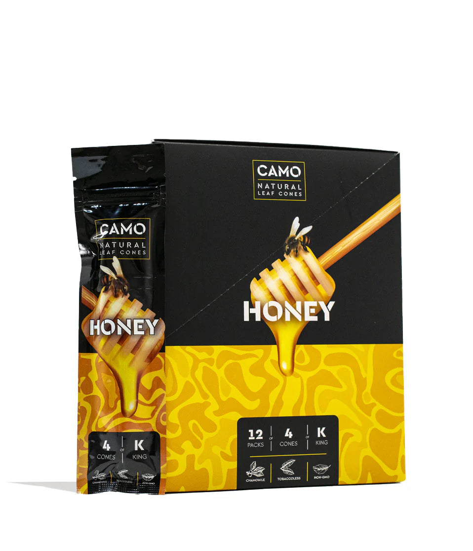 CAMO NATURAL LEAF CONES 12 PACKS 4 CONES KS HONEY