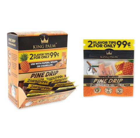 KING PALM FLAVOR TIPS 2PK 50CT/BOX PINE DRIP