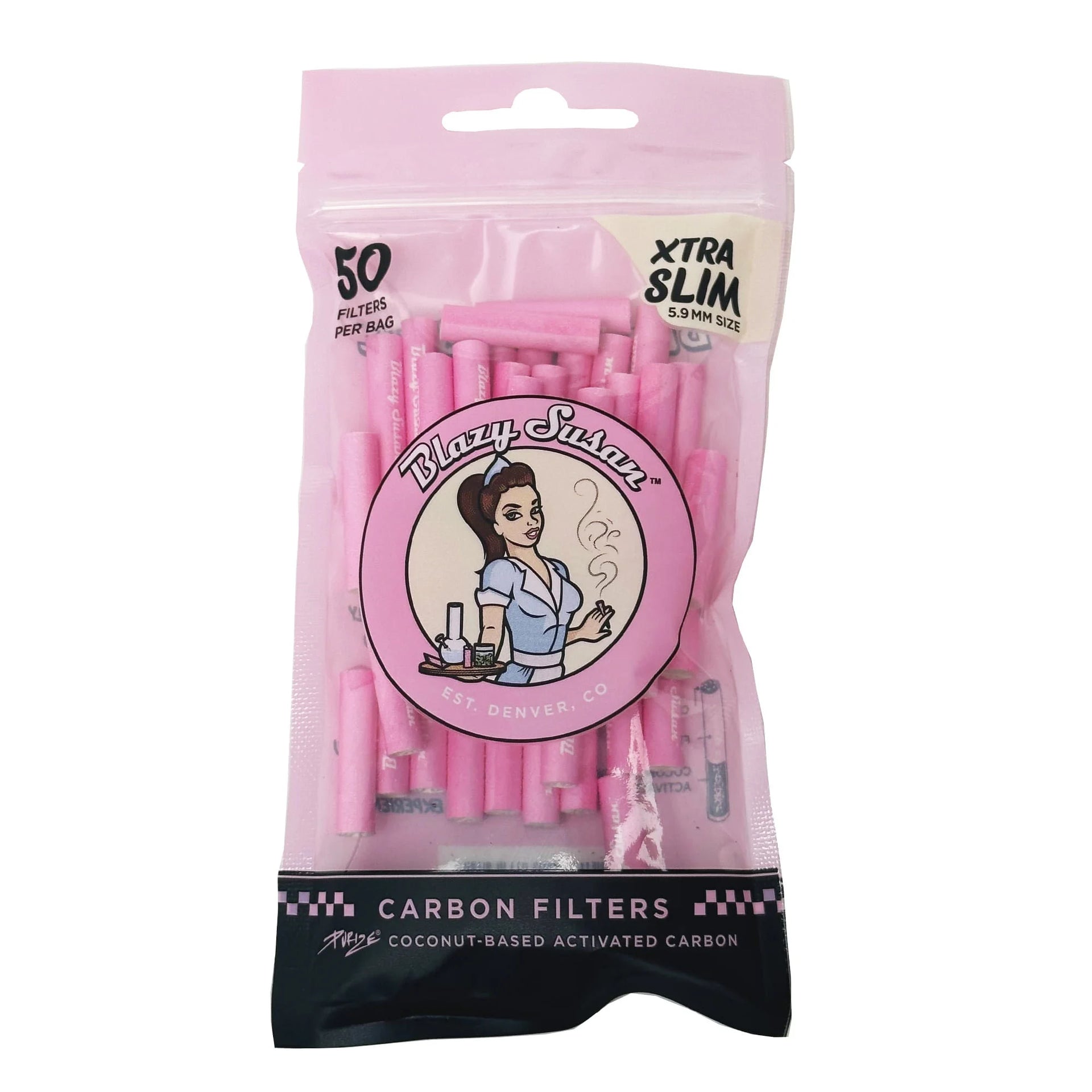 BLAZY SUSAN XTRA SLIM TIPS 50CT BAG PINK