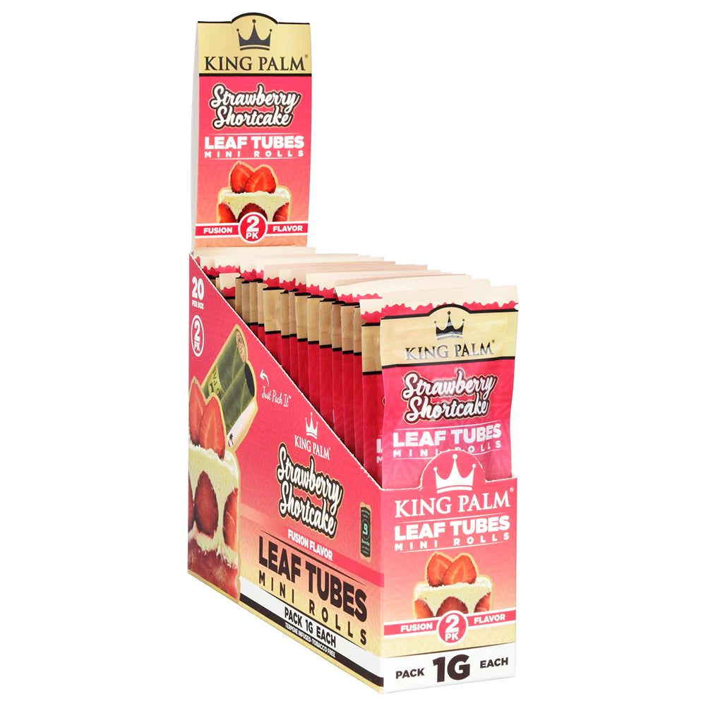 KING PALM LEAF TUBES MINI ROLLS 1G 2/PK 20PK/BOX STRAWBERRY SHORTCAKE