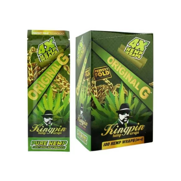 KING PIN HEMP WRAP ORIGINAL 4X25/BX