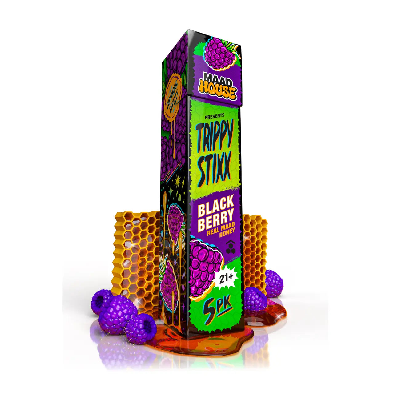 MAAD HOUSE TRIPPY STIXX REAL MAAD HONEY 1.5g 5/Pk BLACKBERRY