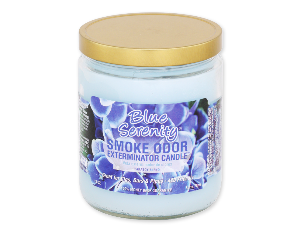 SMOKE ODOR CANDLE 13oz BLUE SERENITY