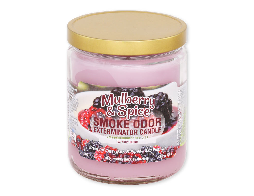 SMOKE ODOR CANDLE 13oz MULBERRY & SPICE
