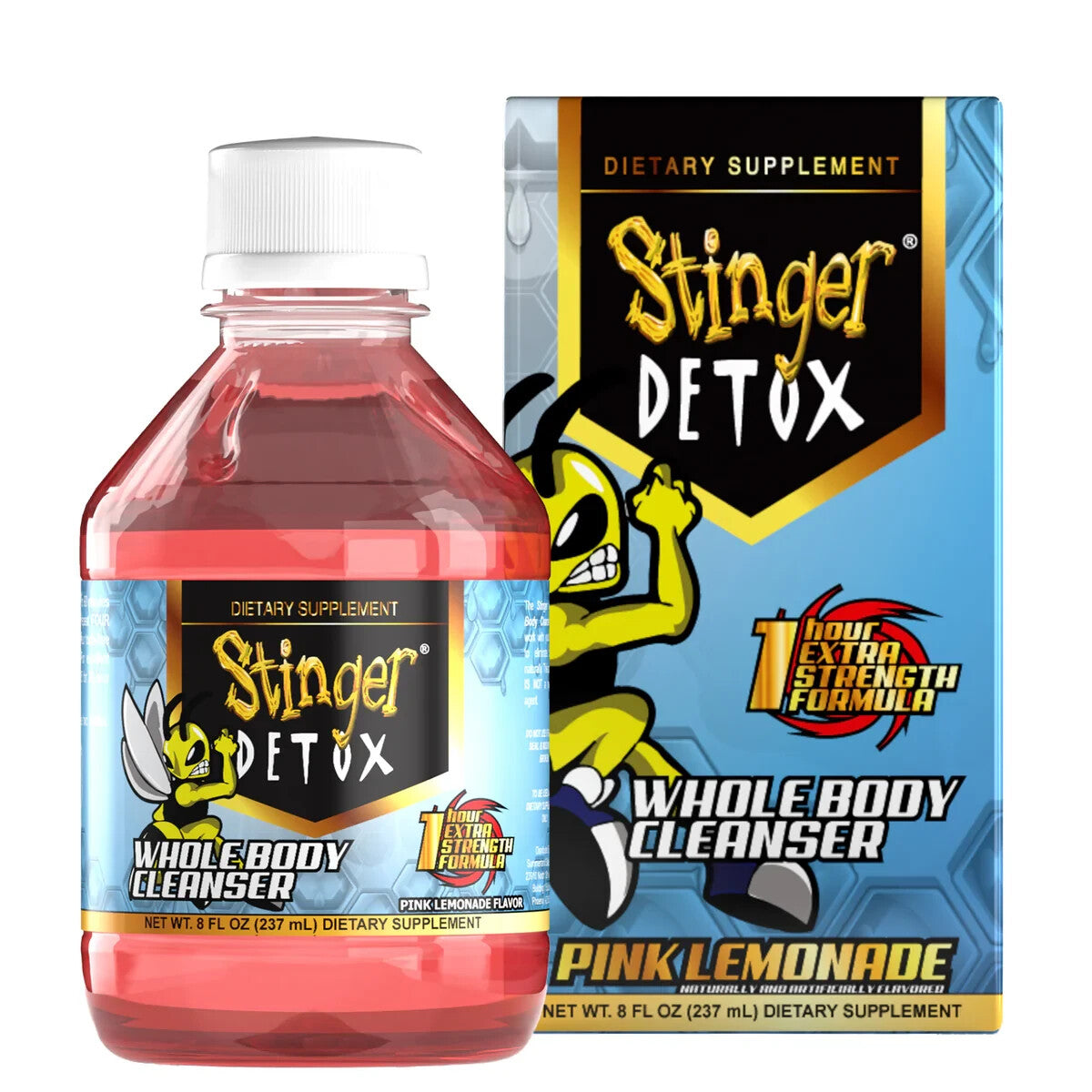 STINGER DETOX 8oz 1HR FORMULA PINK LEMONADE