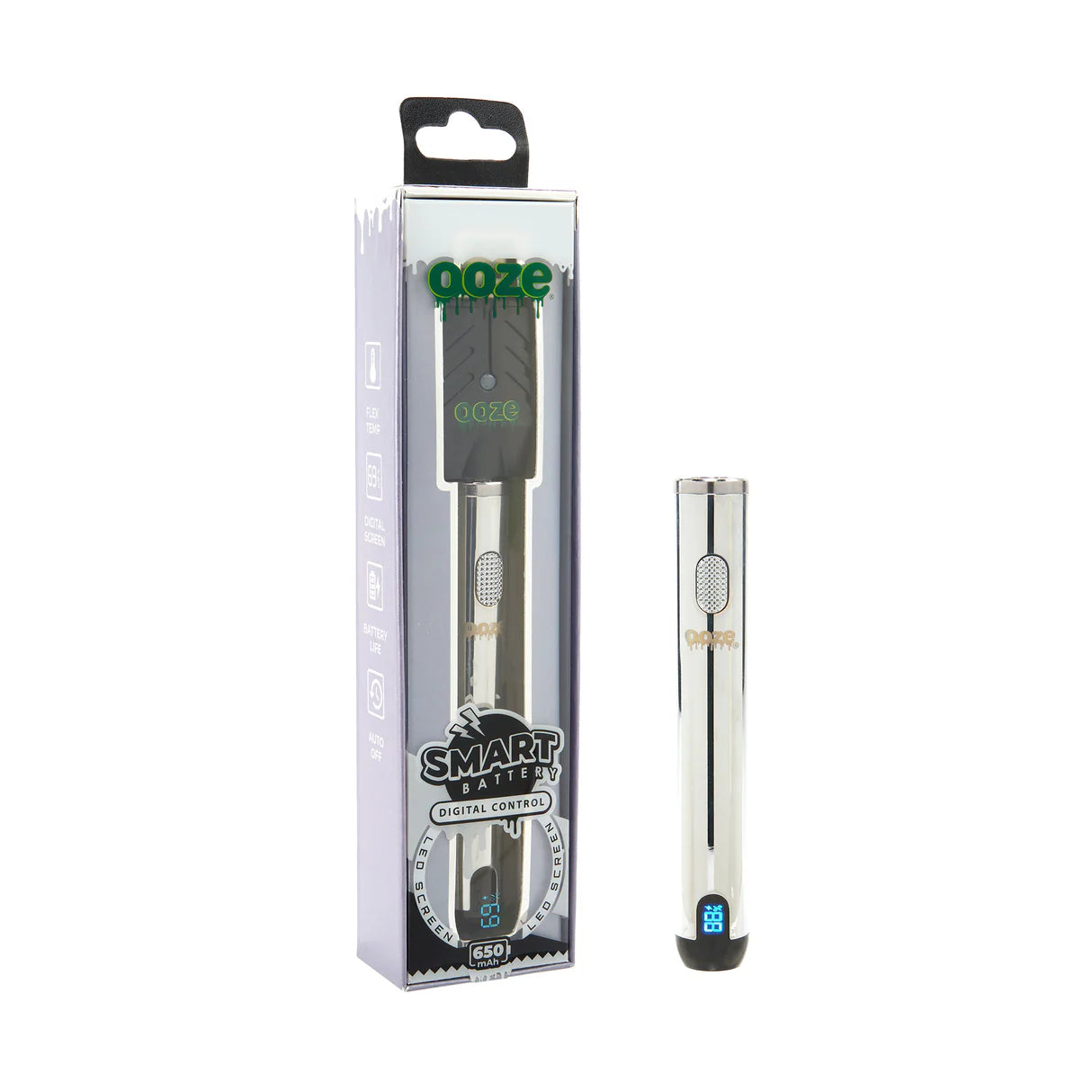 OOZE SMART BATTERIES 650MAH CHROME
