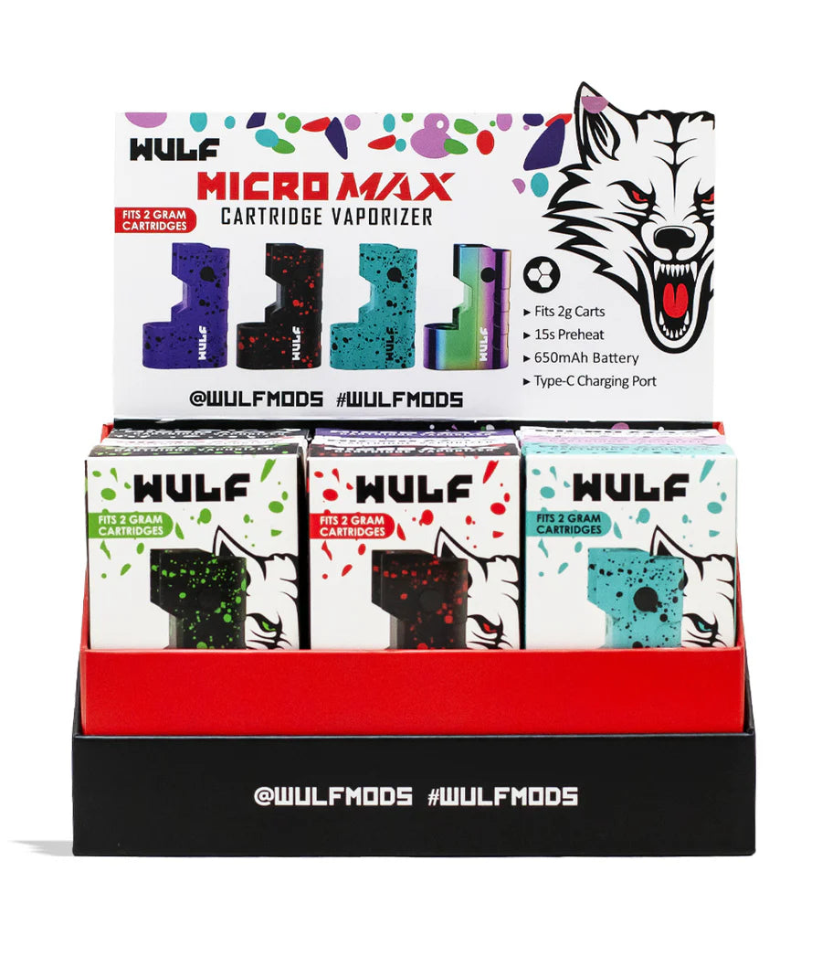 WULF MICROMAX CARTRIDGE VAPORIZER 9PK ASST