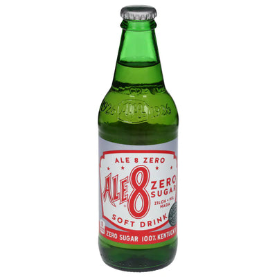 EXOTIC SODA ALE 8 ZERO SUGAR SODA 12oz. BOTTLE SOFT DRINK