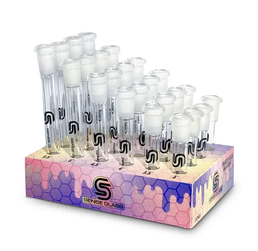 SENSE GLASS PREMIUM GLASS DOWNSTEMS 14mm to 18mm/19mm 24/DISPLAY