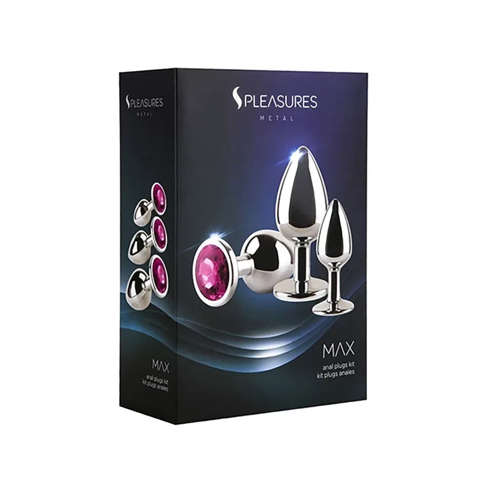 PLEASURES METAL MAX ADULT TOY ANAL PLUG KIT
