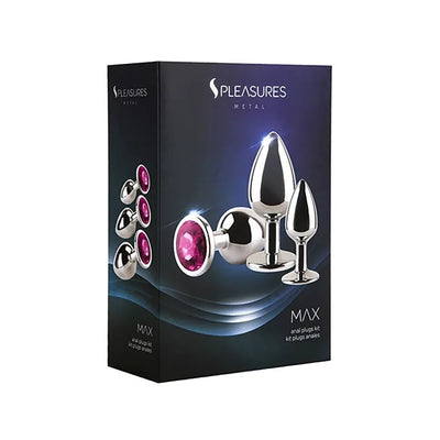 PLEASURES METAL MAX ADULT TOY ANAL PLUG KIT