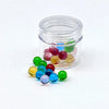 MINI PLASTIC CONTAINER W/6MM TERP BALL 25CT MIX COLORS
