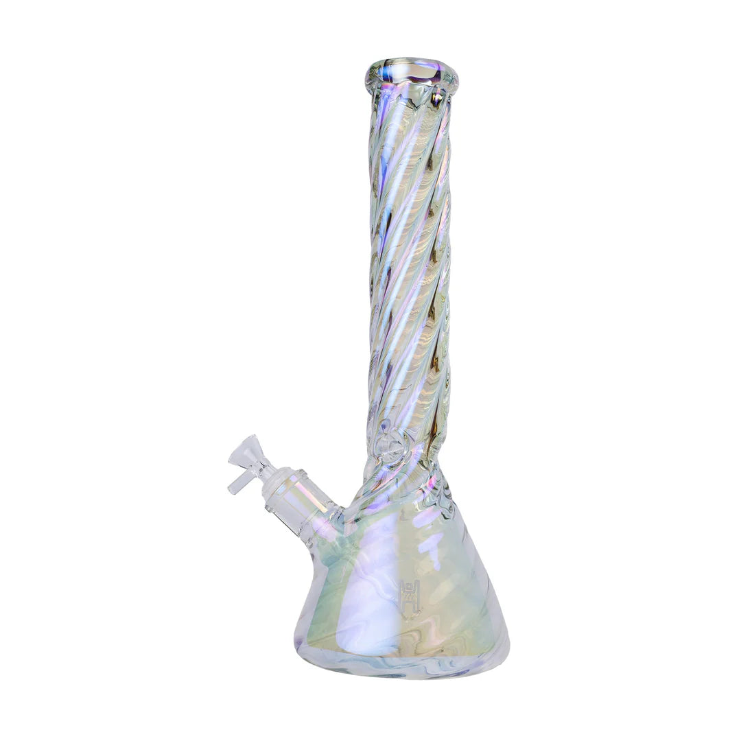HUMAN GRADE TWISTED IRIDESCENT BEAKER 15