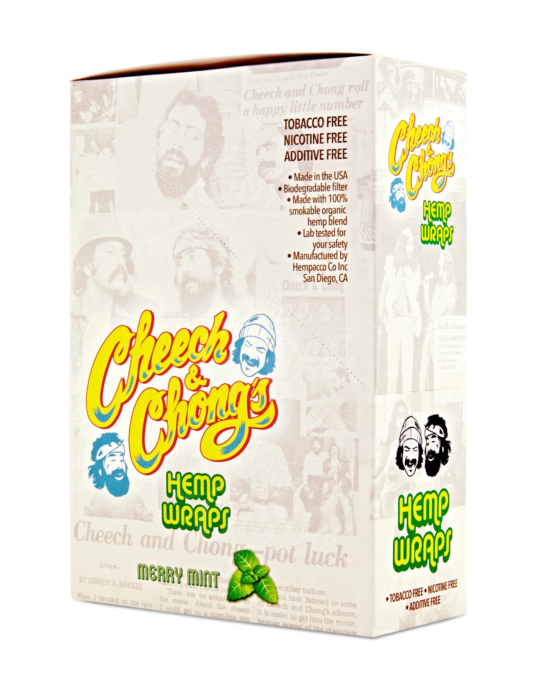 CHEECH & CHONG HEMP WRAPS 2PK 25PK MERRY MINT