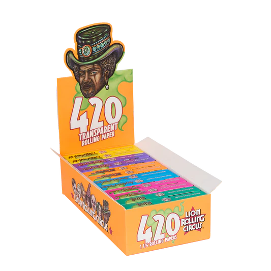 LION ROLLING CIRCUS TRANSPARENT 420 ROLLING PAPER 1 1/4