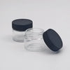 60 ML GLASS JAR SHORT TOP BLACK