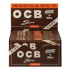 OCB VIRGIN UNBLEACHED PAPERS W/TIPS SLIM SIZE 24/PK BOX