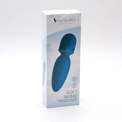 PLEASURES ADULT TOY SOFT WAND VIBRATOR TURQUOISE