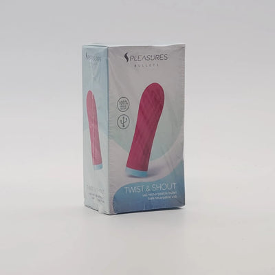 PLEASURES TWIST & SHOUT ADULT TOY BULLET CERISE