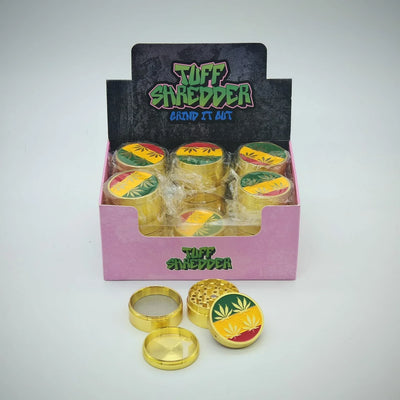 TUFF SHREDDER GRINDER 50MM 4PT TS1043 GOLD LEAF RASTA
