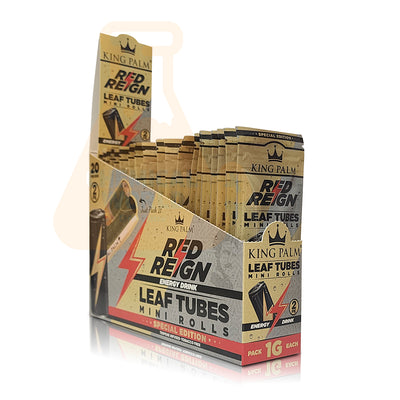 KING PALM LEAF TUBES MINI ROLLS 1G 2/PK 20PK/BOX RED REIGN (SPECIAL EDITION)