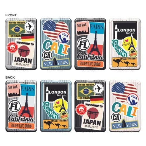 TECHNO LIGHTER 12ct/DISPLAY LUCKY 7 /TRAVEL FLIP (19609A-C)