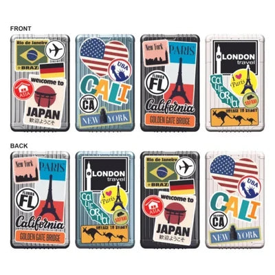 TECHNO LIGHTER 12ct/DISPLAY LUCKY 7 /TRAVEL FLIP (19609A-C)