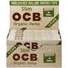 OCB ORGANIC HEMP SLIM ROLLING PAPERS + FILTERS 32PK/DISPLAY