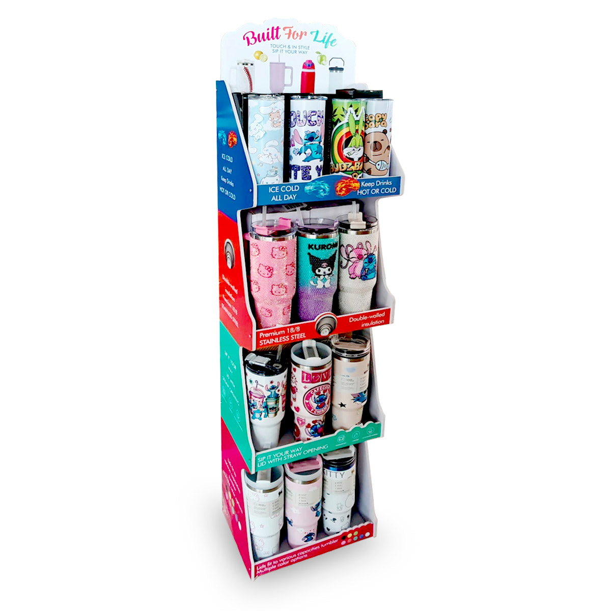 4-TIER BOTTLE DISPLAY 13ct MIX DESIGNS MD007D1