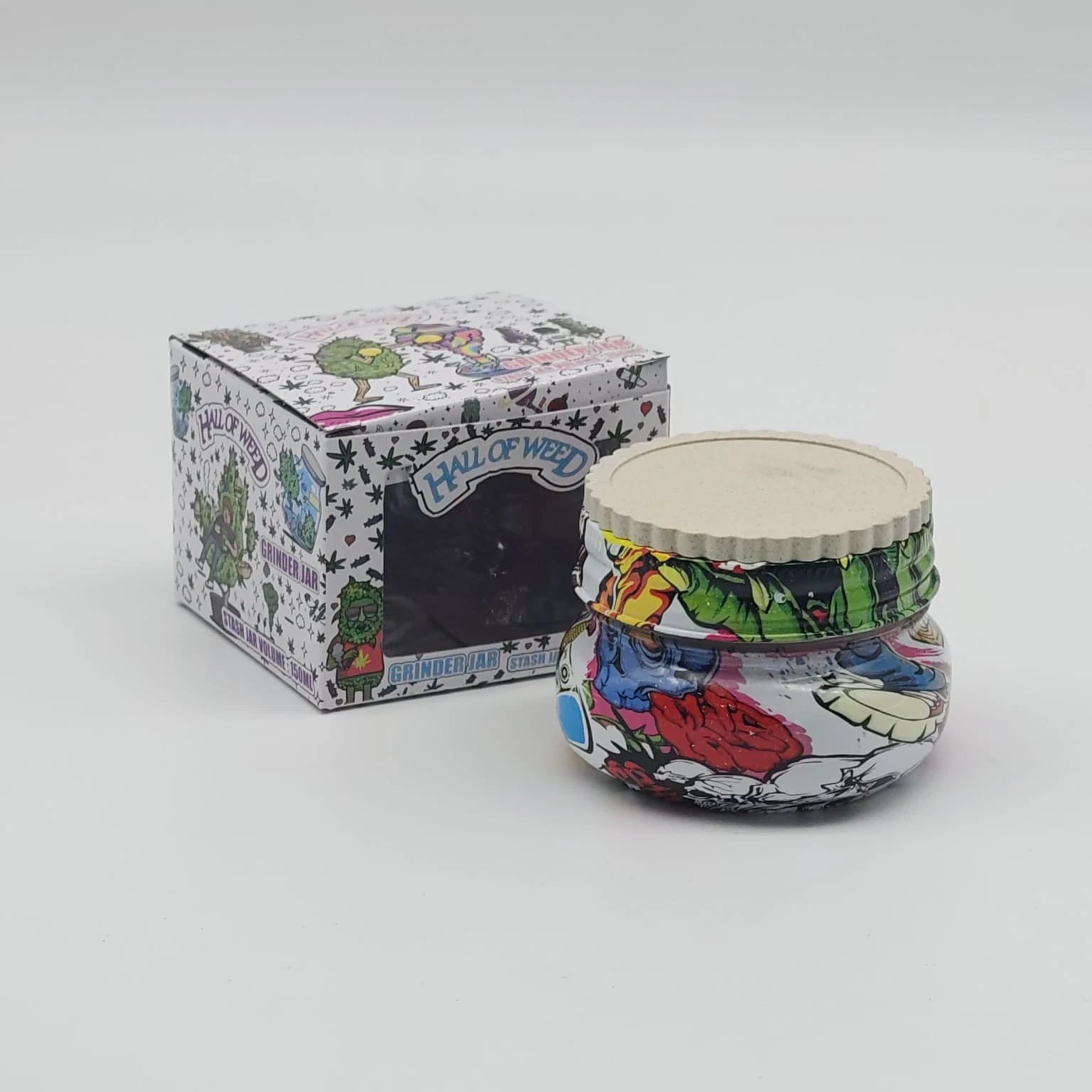 HALL OF WEED BIODEGRADABLE GRINDER JAR STASH JAR VOL.150ML
