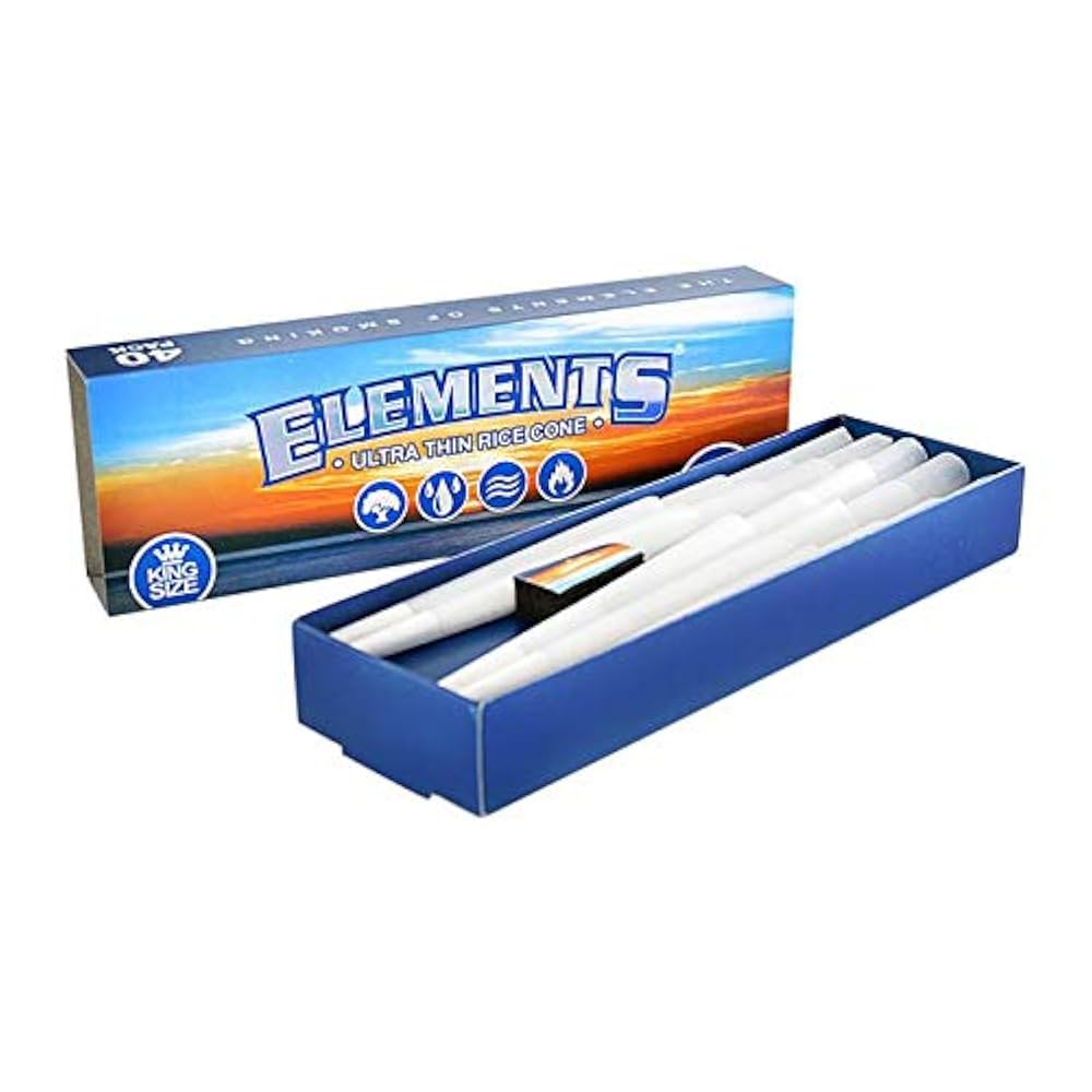 ELEMENTS KING SIZE PRE-ROLLED CONES 40 PACK